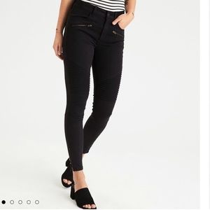 Super High Rise Ankle Zip Moto Jegging